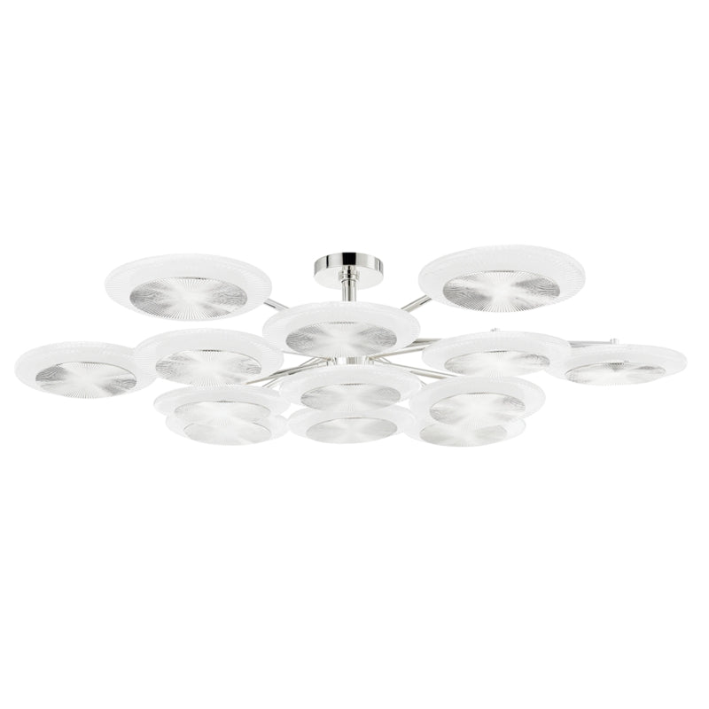 Ovo Ice Glass Round Chandelier 56.75"