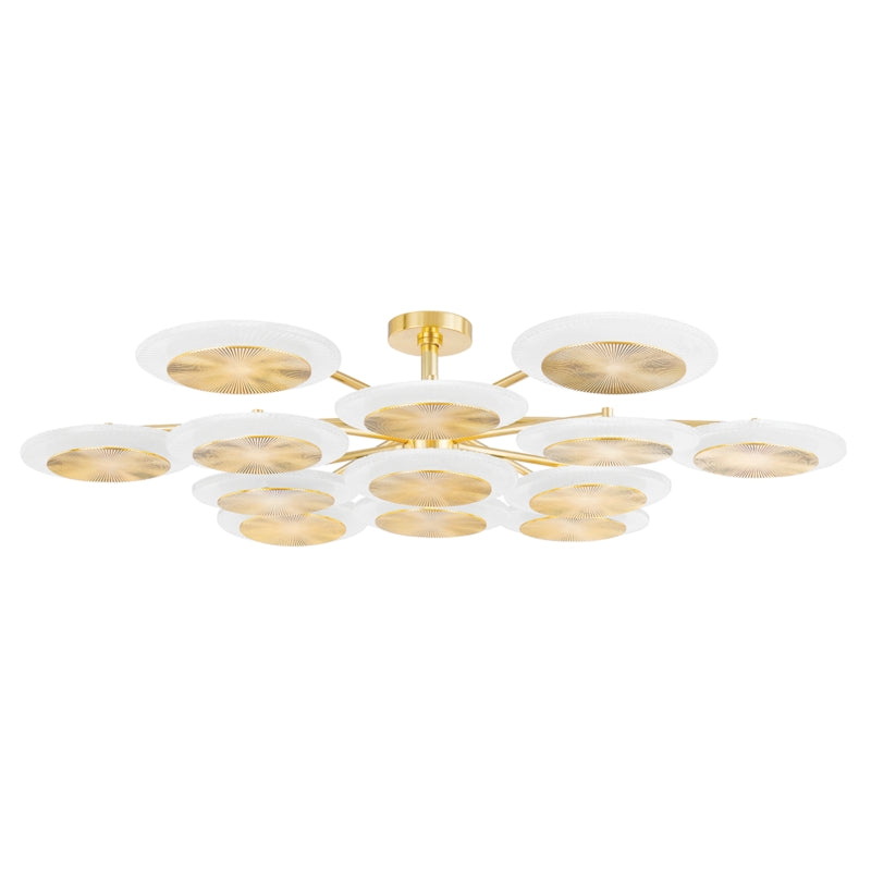 Ovo Ice Glass Round Chandelier 56.75"