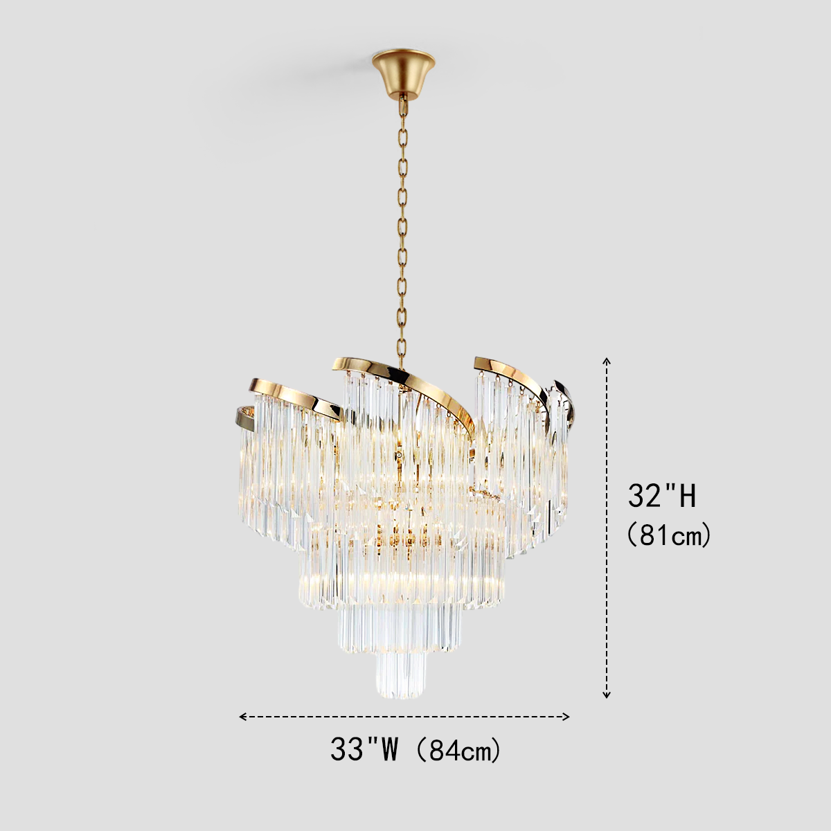 Twin Palms Crystal Chandelier
