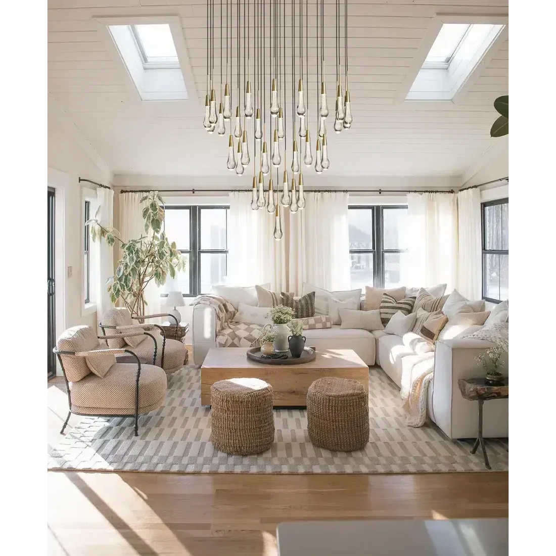 Soltaire Round Chandelier 17" 24" 36“ 48''58“