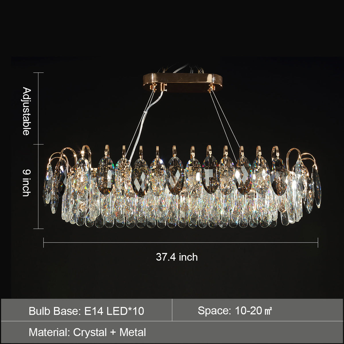 JC Luxurious K9 Crystal Chandelier