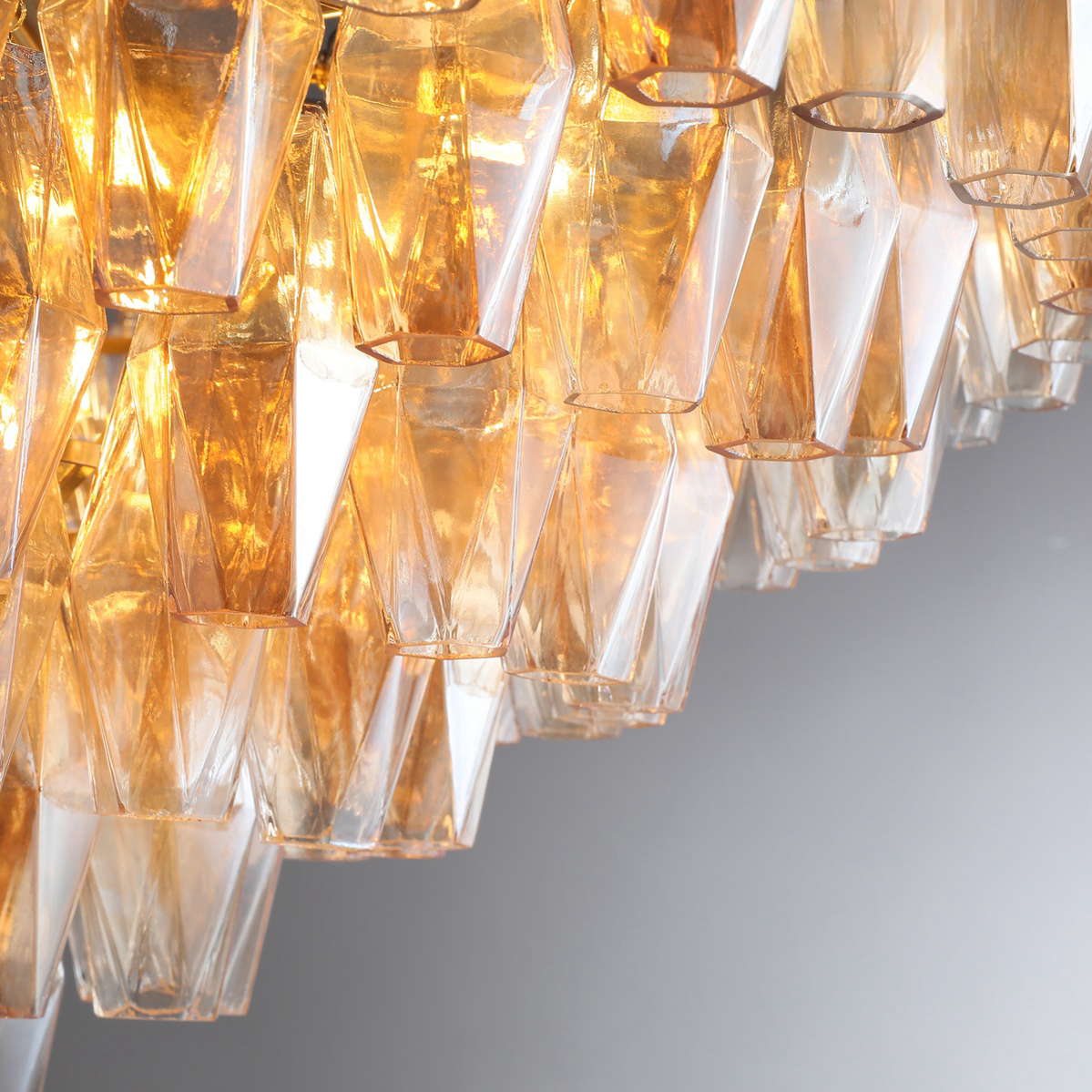 Cyra Glass Tiered Round Chandelier 37"D 47"D 62"D