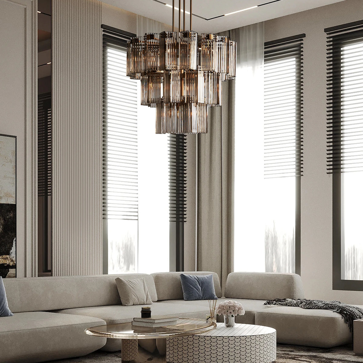 Delsie Round Chandelier 38''48''60''