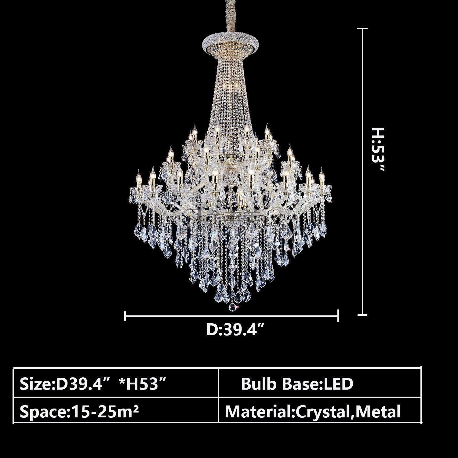 D39.4"*H53" Schonbek Olde World Swarovski Crystal Chandelier in Silver CWI Lighting Open Box 49 Light Up Chandelier With Chrome Finish