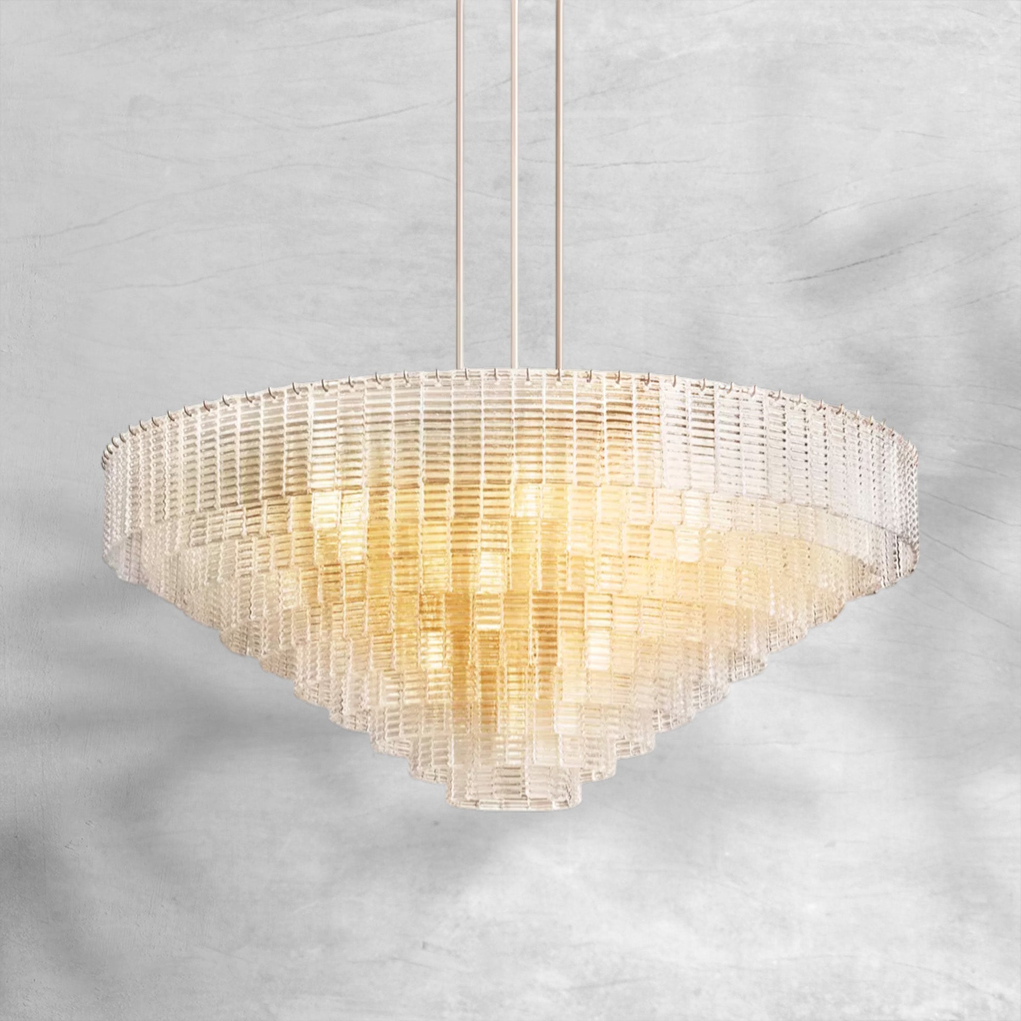 Sirena Clear Glass Round Chandelier 65"