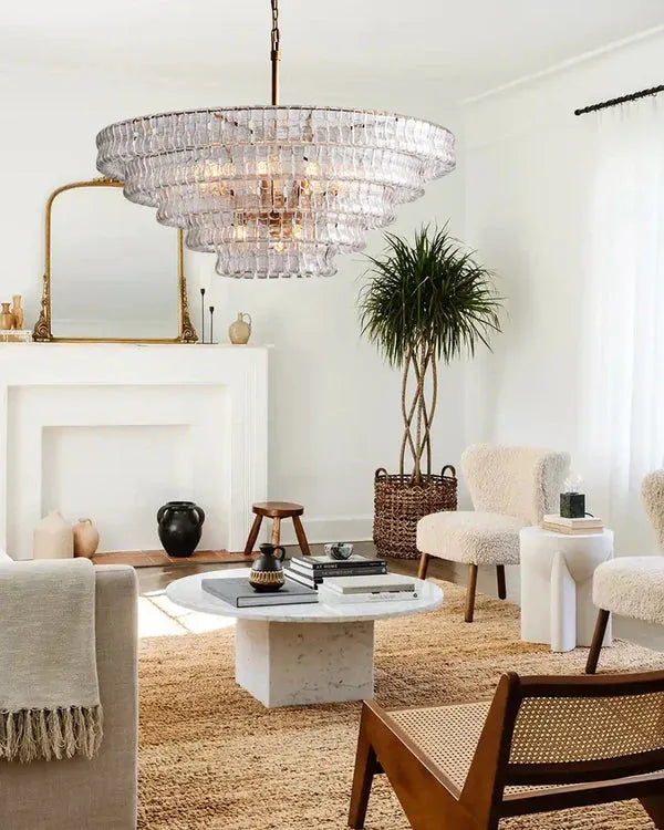 Ghiaccio Round Chandelier 24"36"48"60"