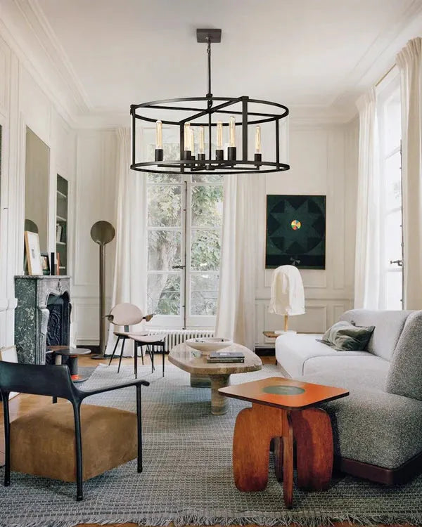 Bauros Glass Lantern Modern Round Chandelier 33"44"55"
