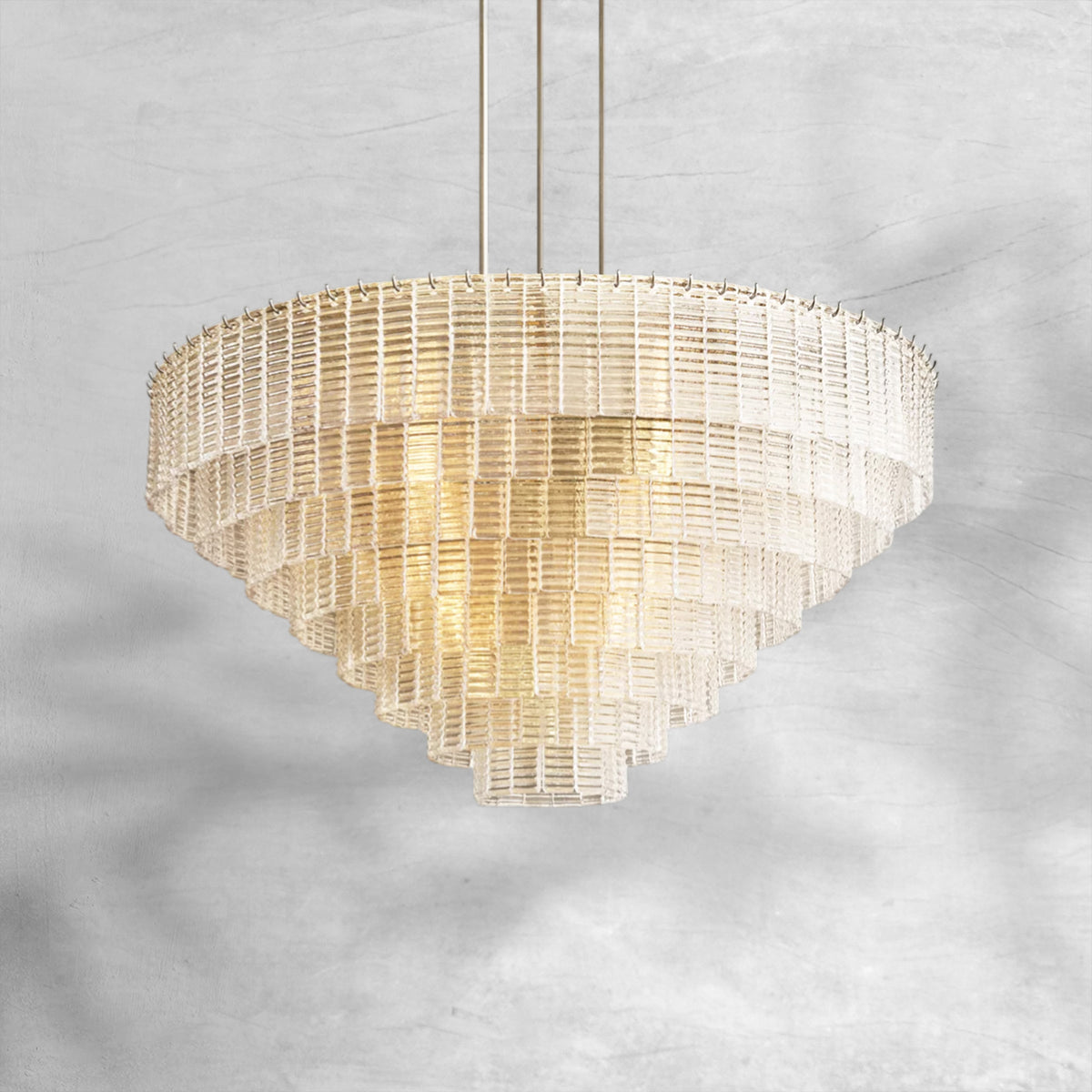 Selene Clear Glass Round Chandelier 52"