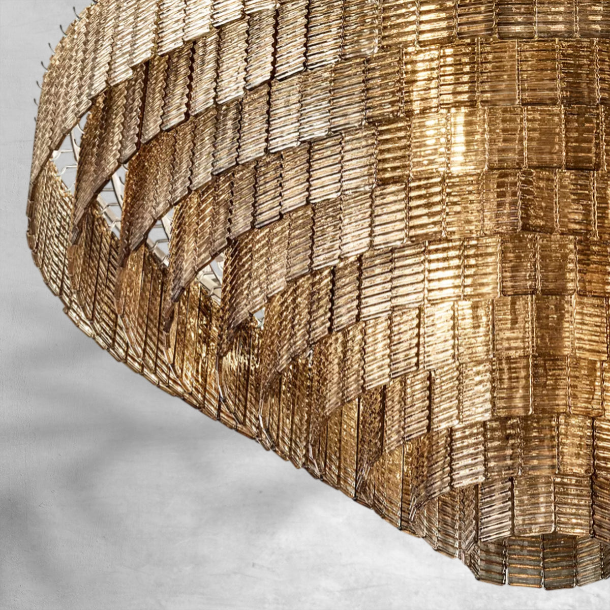 Selene Smoke Glass Round Chandelier 65"