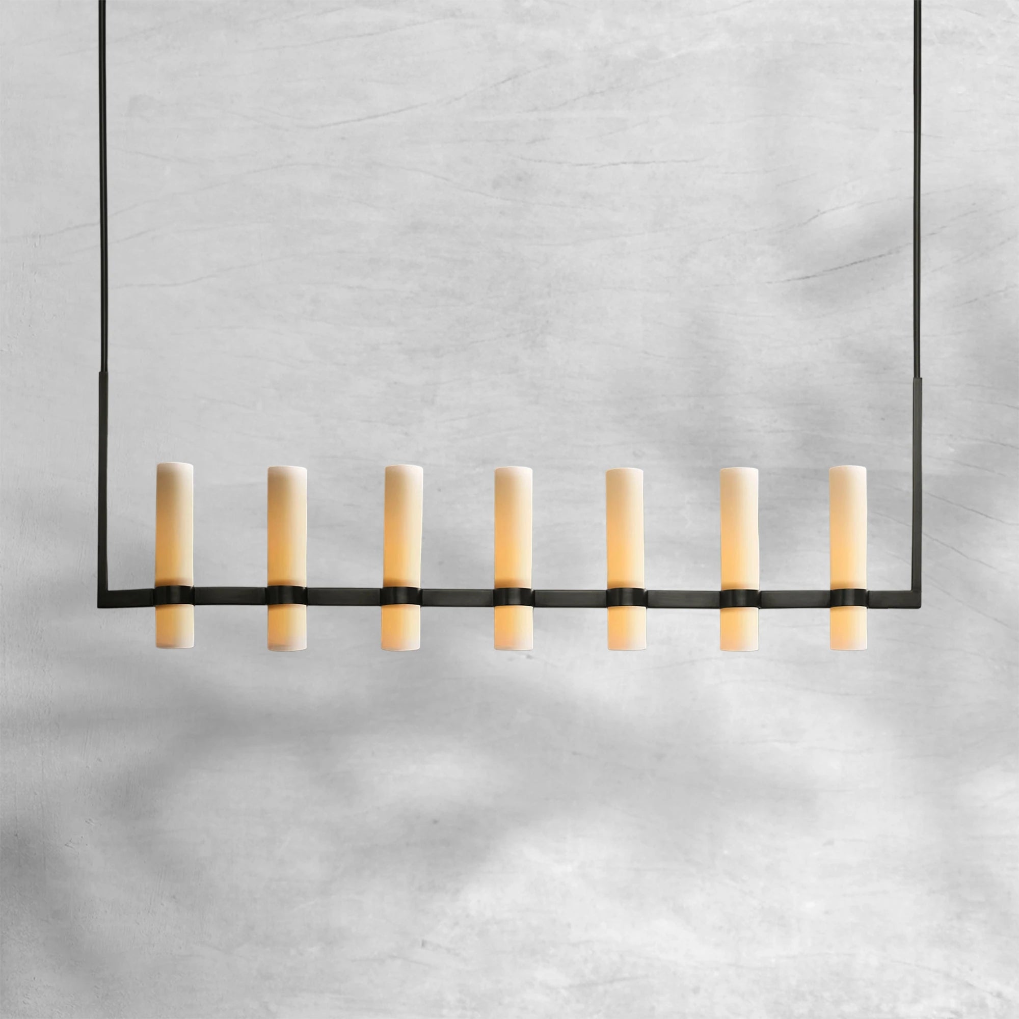 Lavelle Linear Milk Glass Chandelier