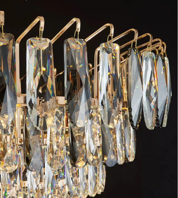 Evange Luxury Modern Crystal Tiered Chandelier chandeliers for dining room,chandeliers for stairways,chandeliers for foyer,chandeliers for bedrooms,chandeliers for kitchen,chandeliers for living room Kevin Studio Inc