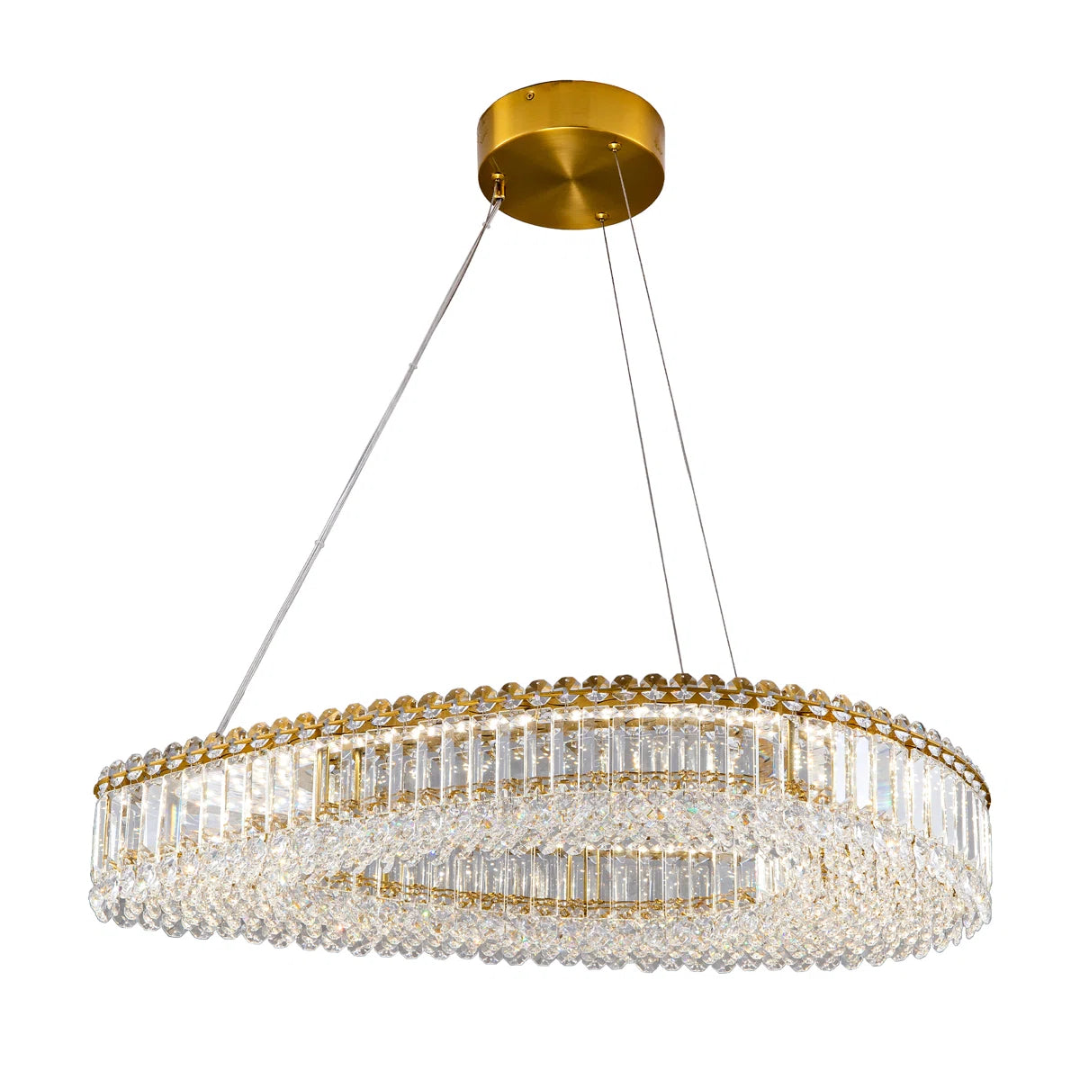 Lohan 31.5" Round LED Crystal Chandelier