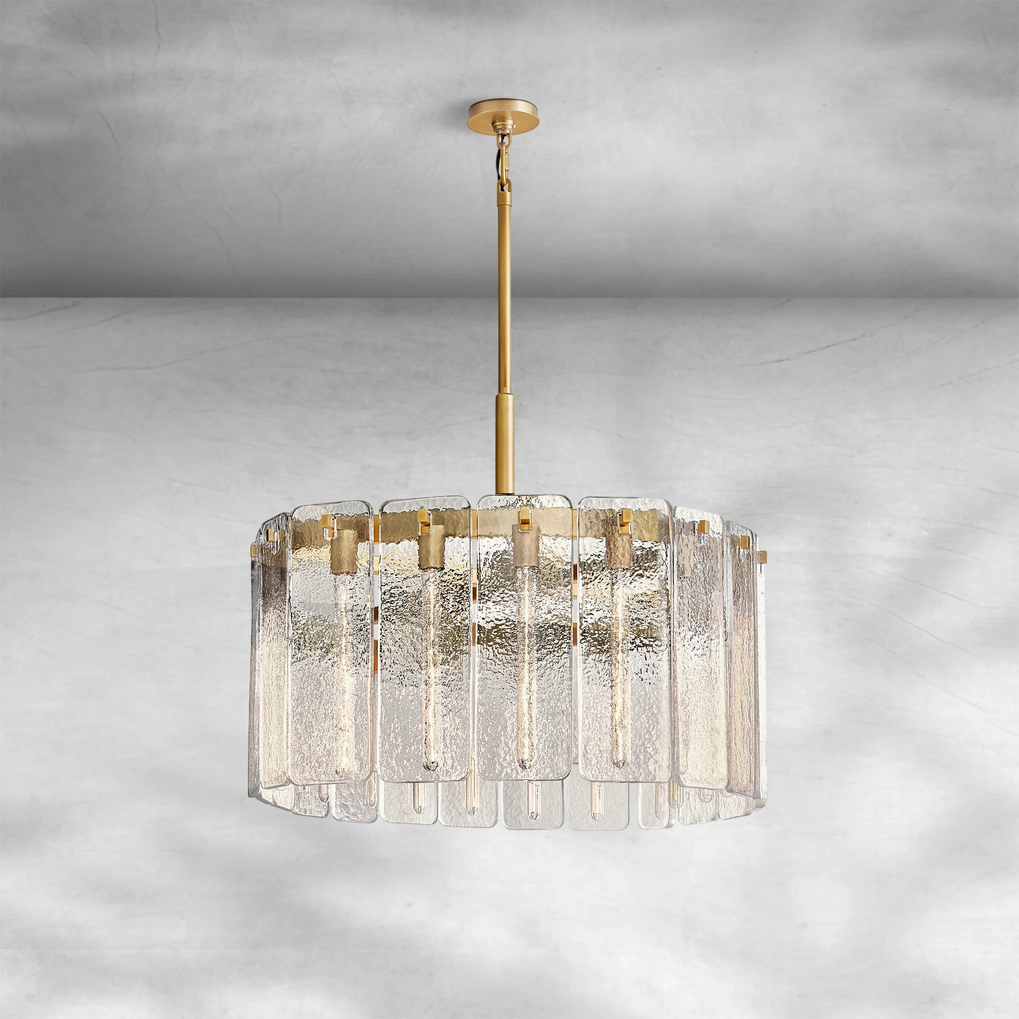 Calame Glass Round Chandelier 36"