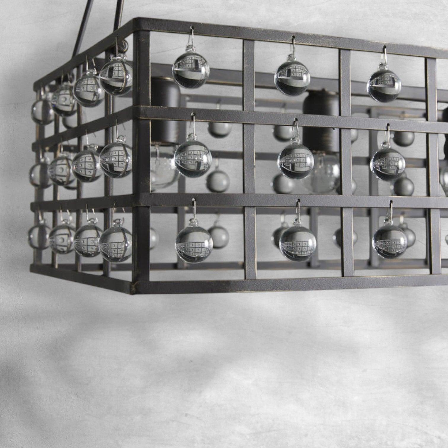 La Cage Rectangular Chandelier 7 Light