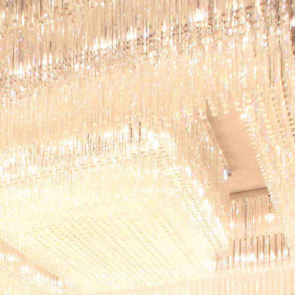 Large Squre crystal chandelier for recpetion area
