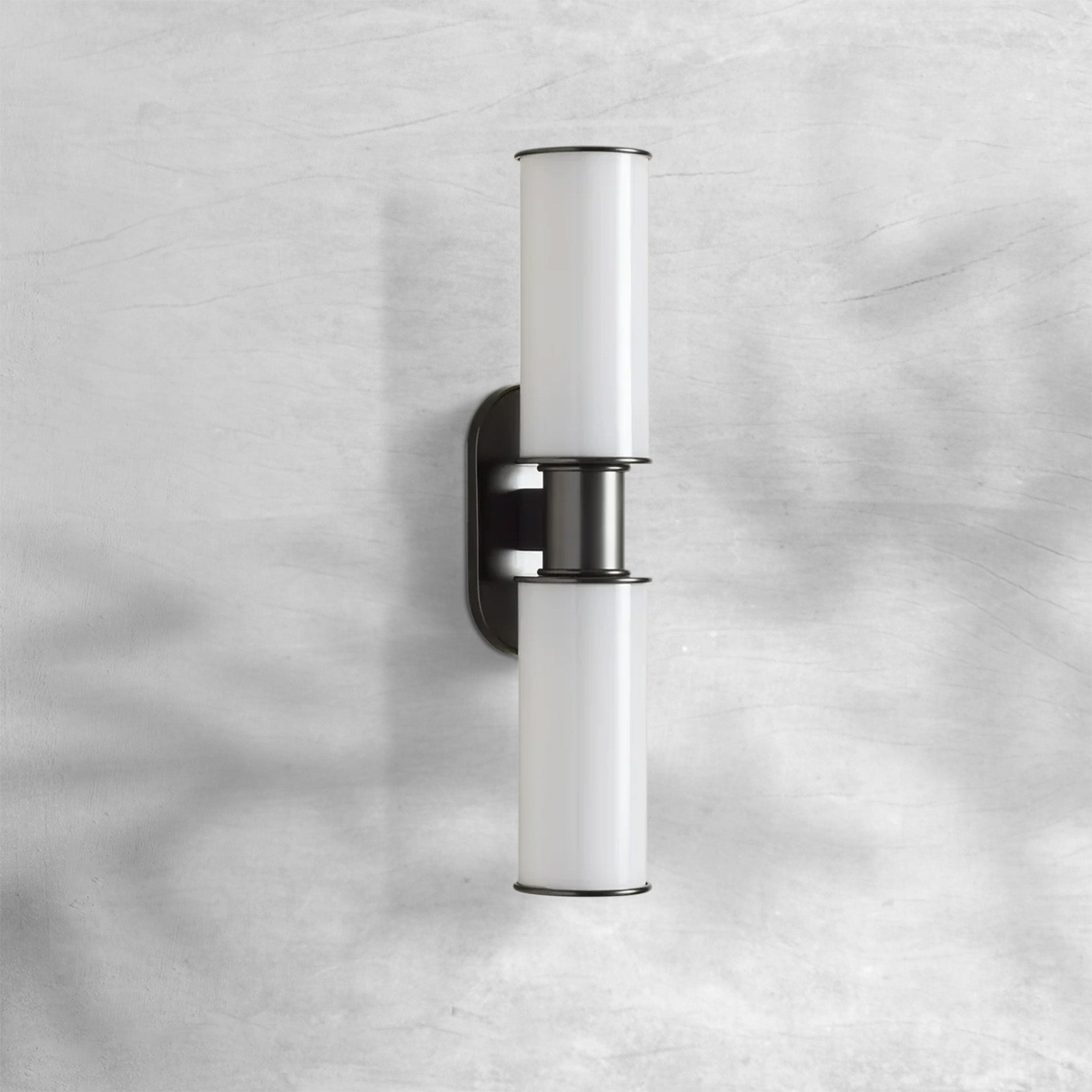 Harlin Modern Milk Glass 2-Light Wall Sconce