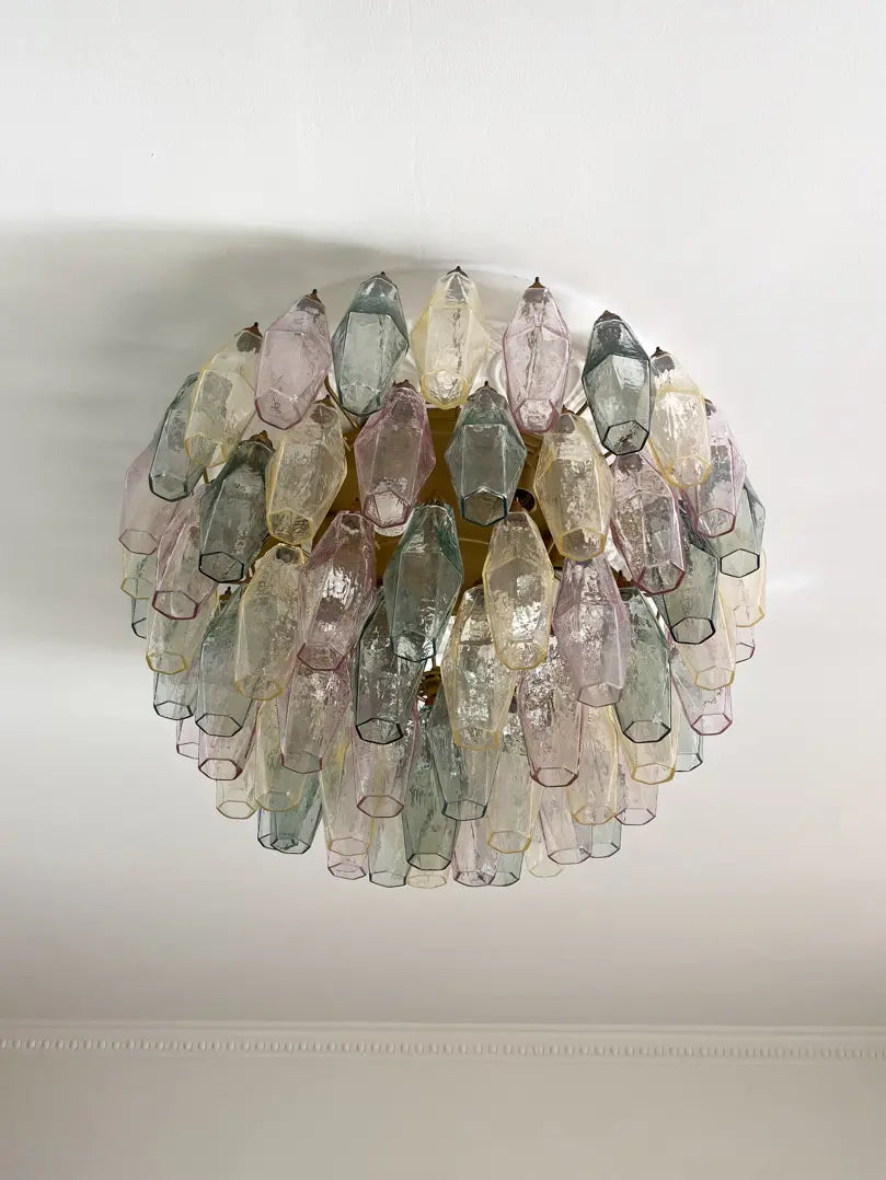 Murano Chandelier – Poliedri – 84 glasses – Multi
