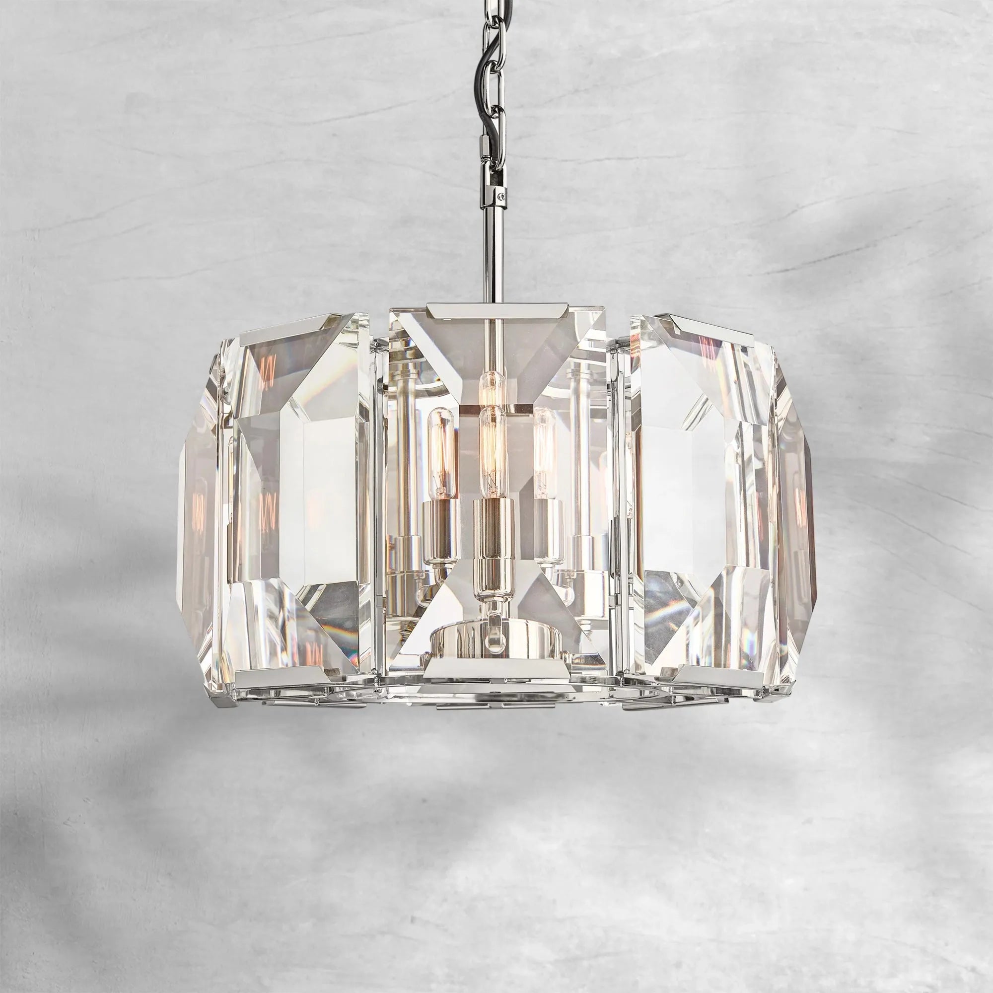 Harlew Crystal Round Chandelier 19"