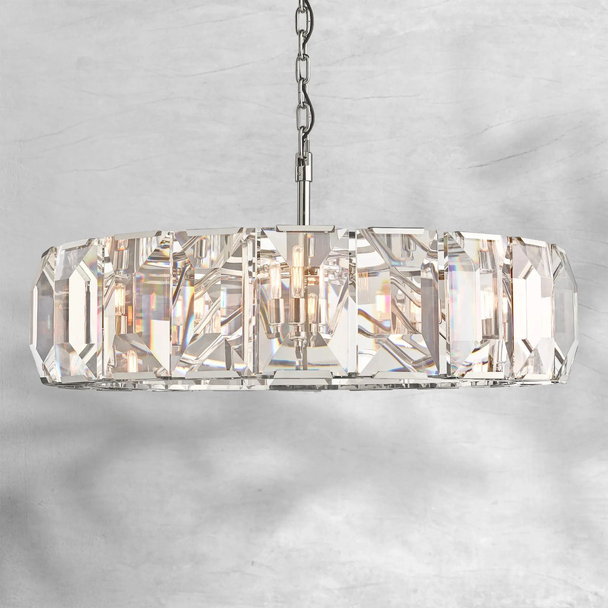 Harlew Crystal Round Chandelier 43"