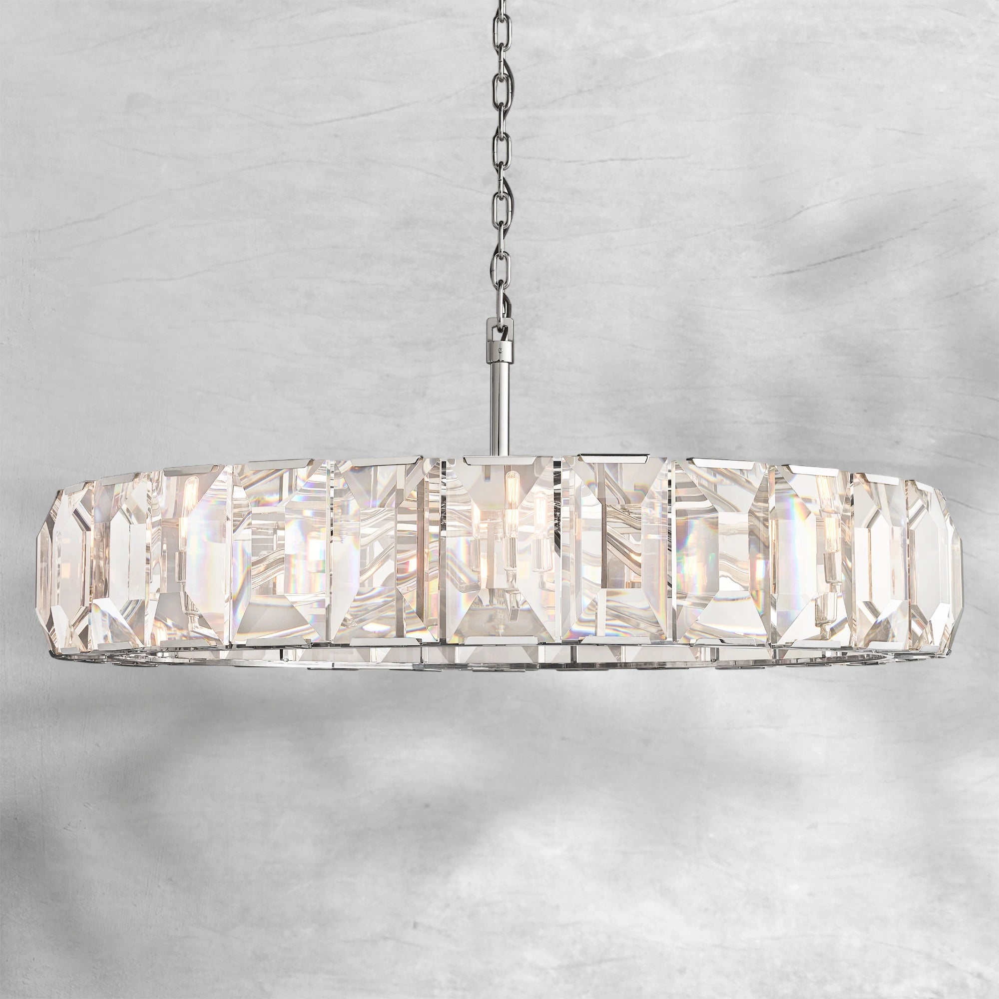 Harlew Crystal Round Chandelier 60"