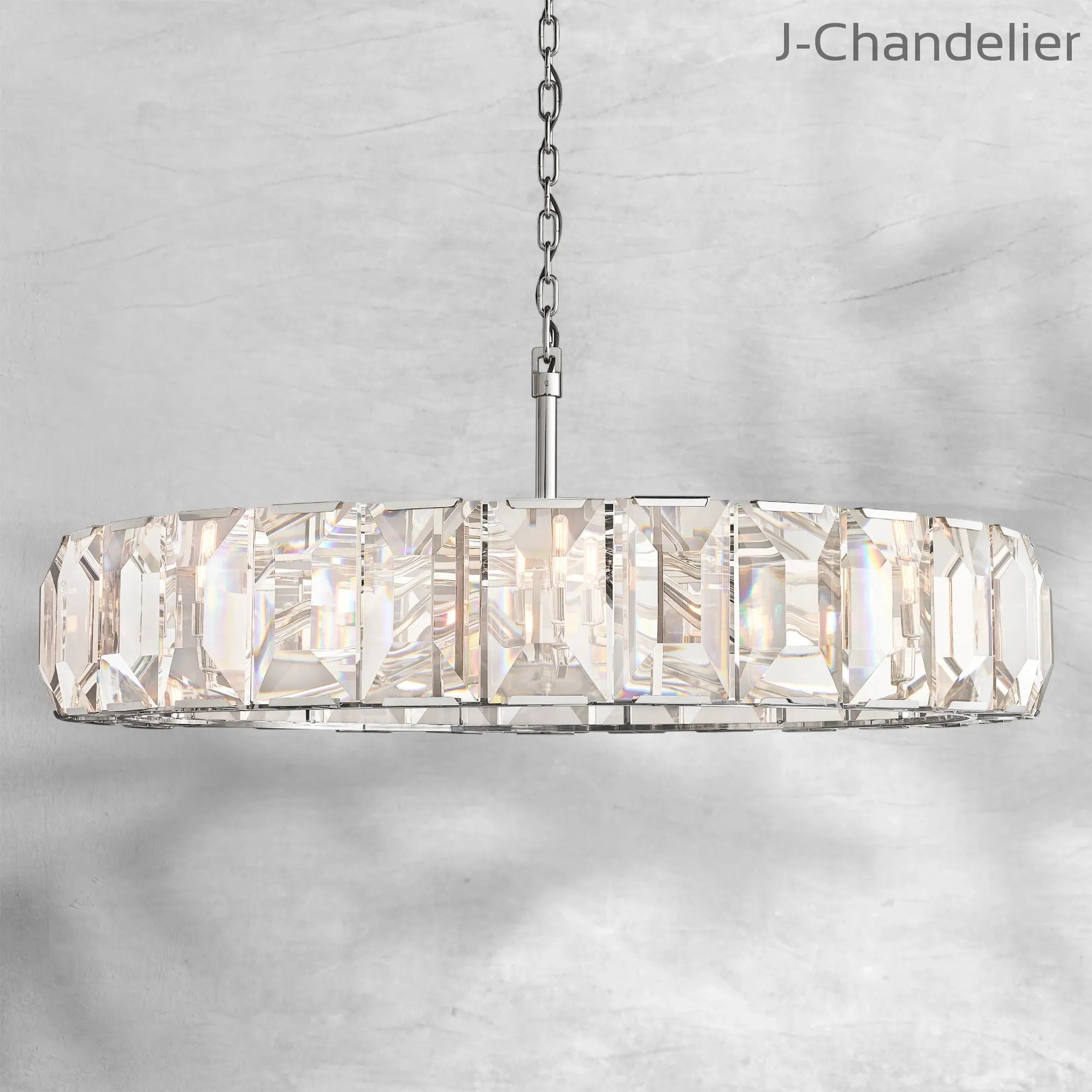 Harlew Crystal Round Chandelier 60"