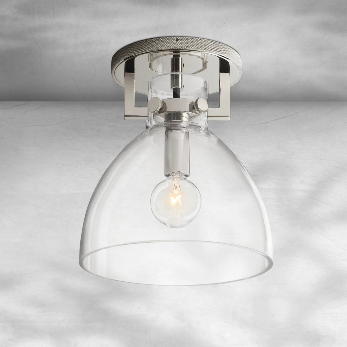 Modulus Glass Cloche Flushmount