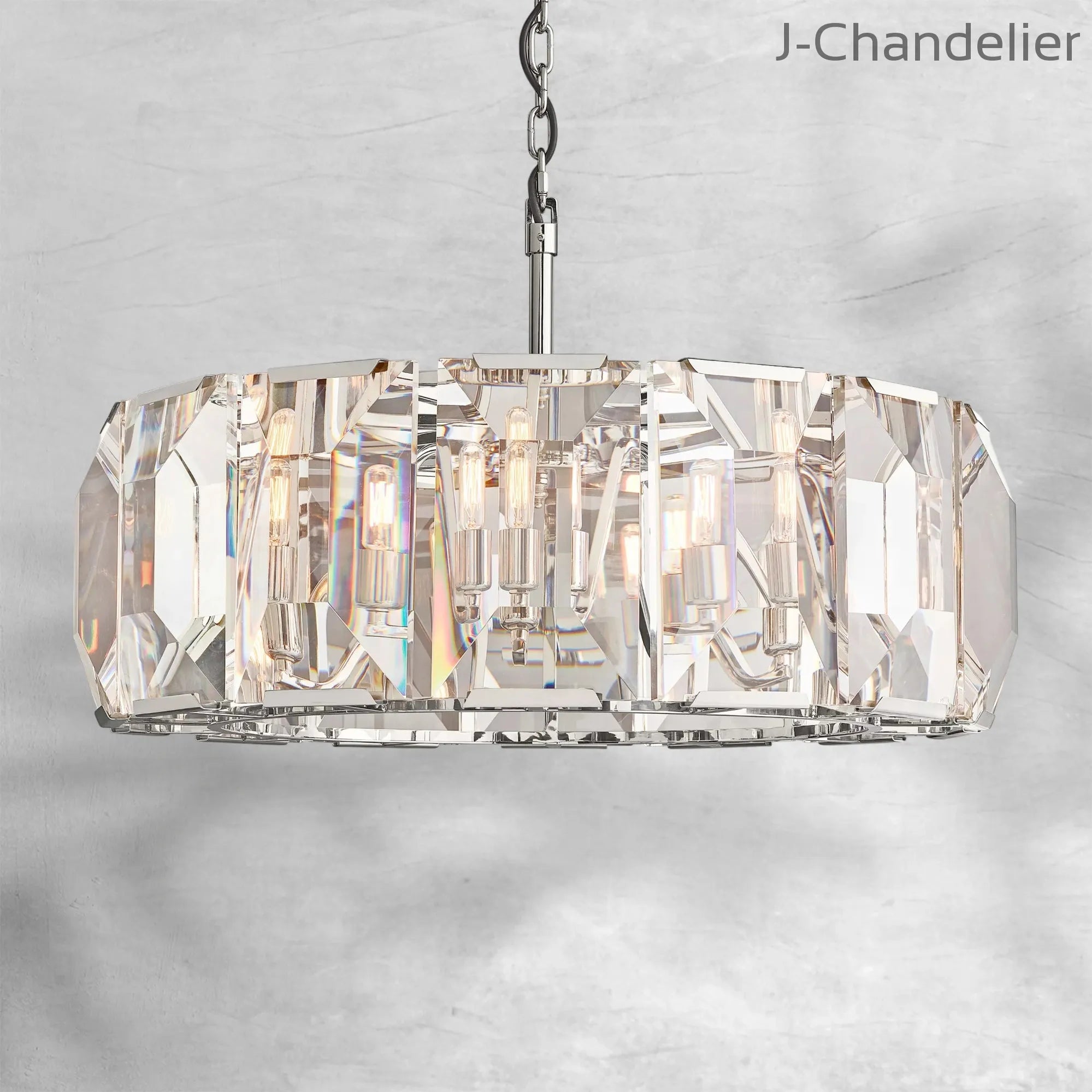 Harlew Crystal Round Chandelier 31"