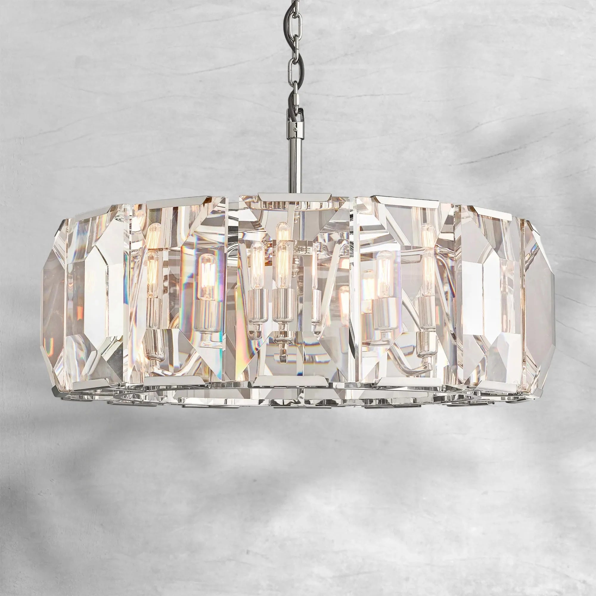 Harlew Crystal Round Chandelier 31"