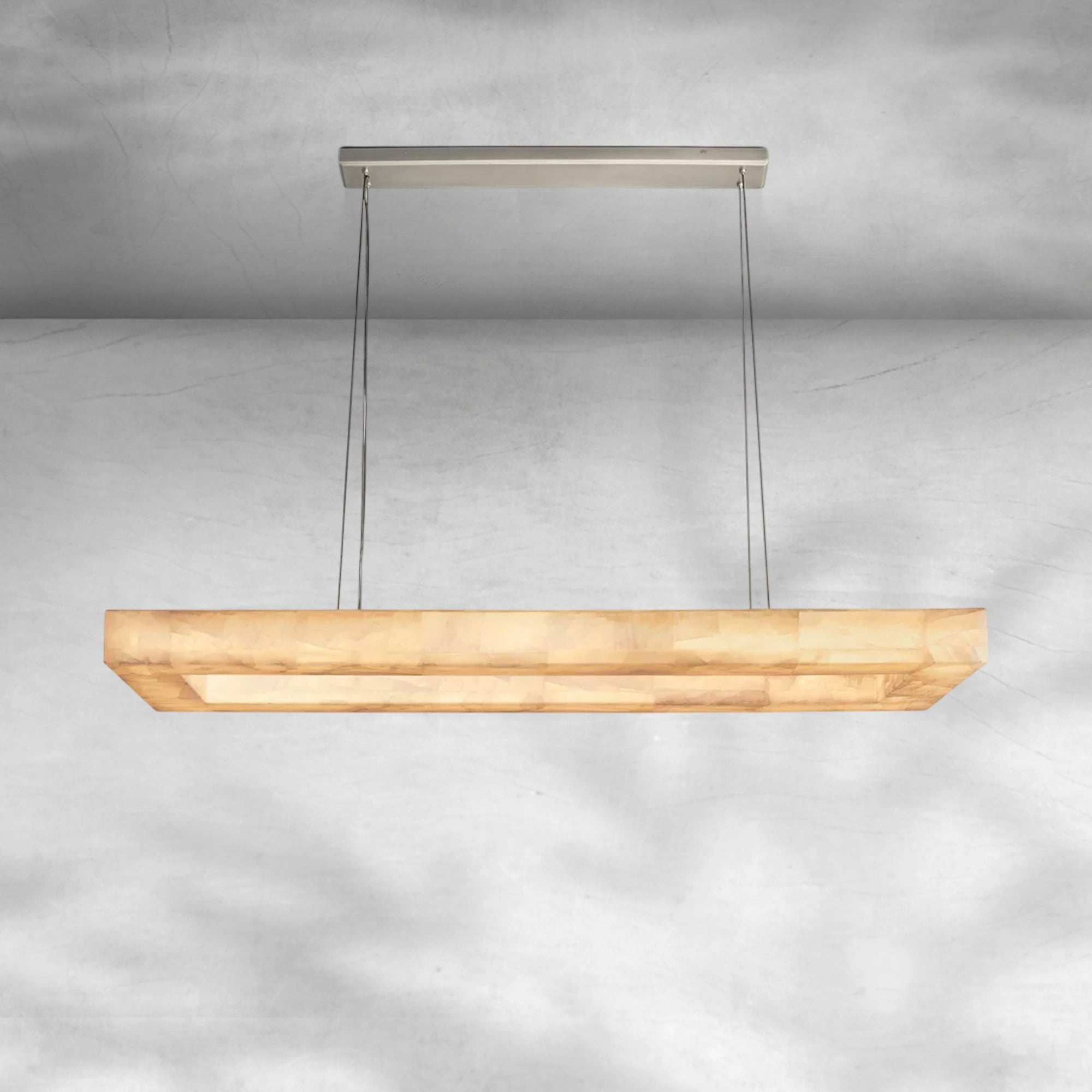 Rivaga Rectangular Calcite Chandelier 54"72"