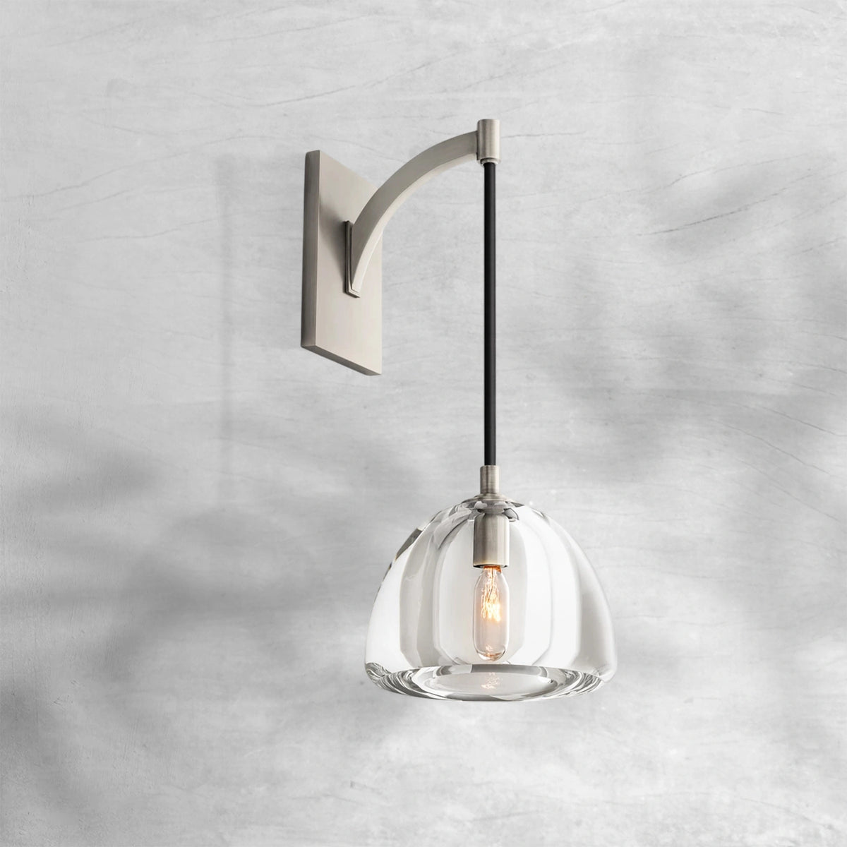 Haloid Modern Glass Wall Sconce