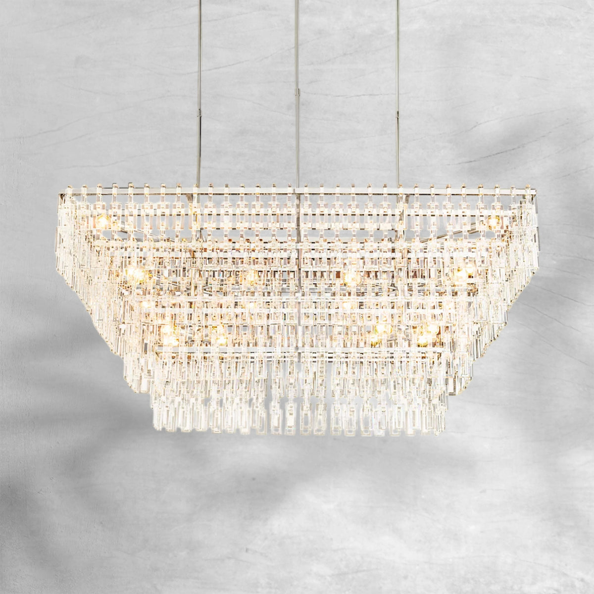Montis Multi-Tier Rectangular Chandelier 60" 72"