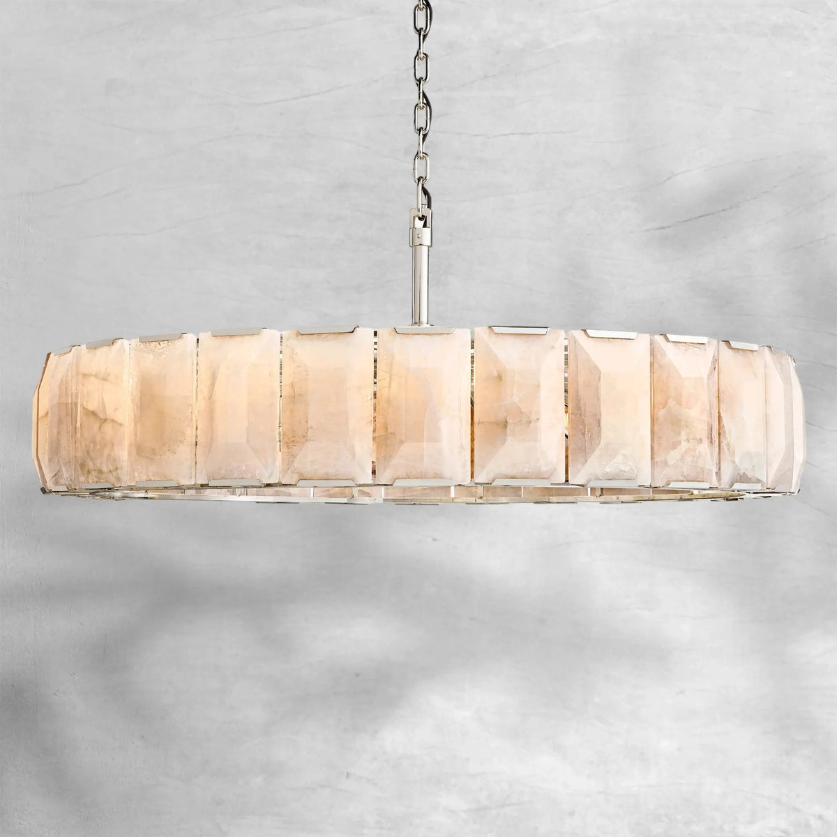 Harlew Calcite Round Chandelier 60"
