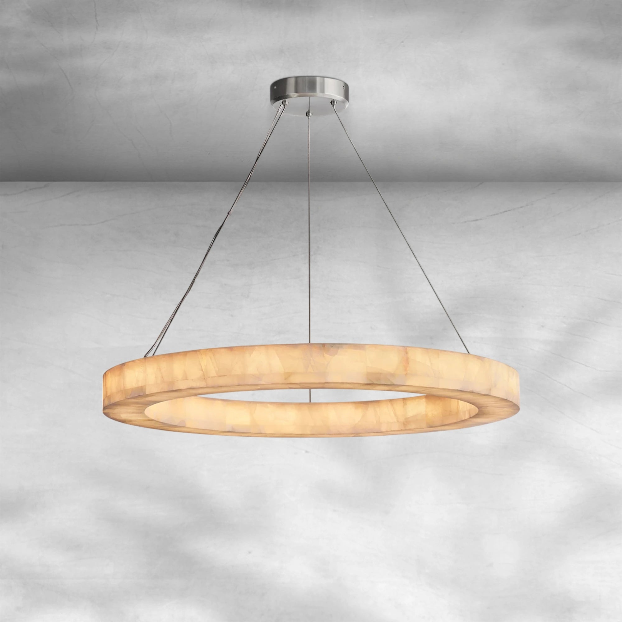 Rivaga Calcite Round Chandelier 31"40"60"