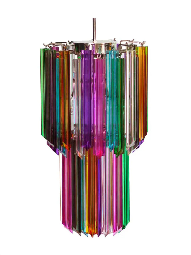 Murano Chandelier – Quadriedri – 46 prisms – Multi