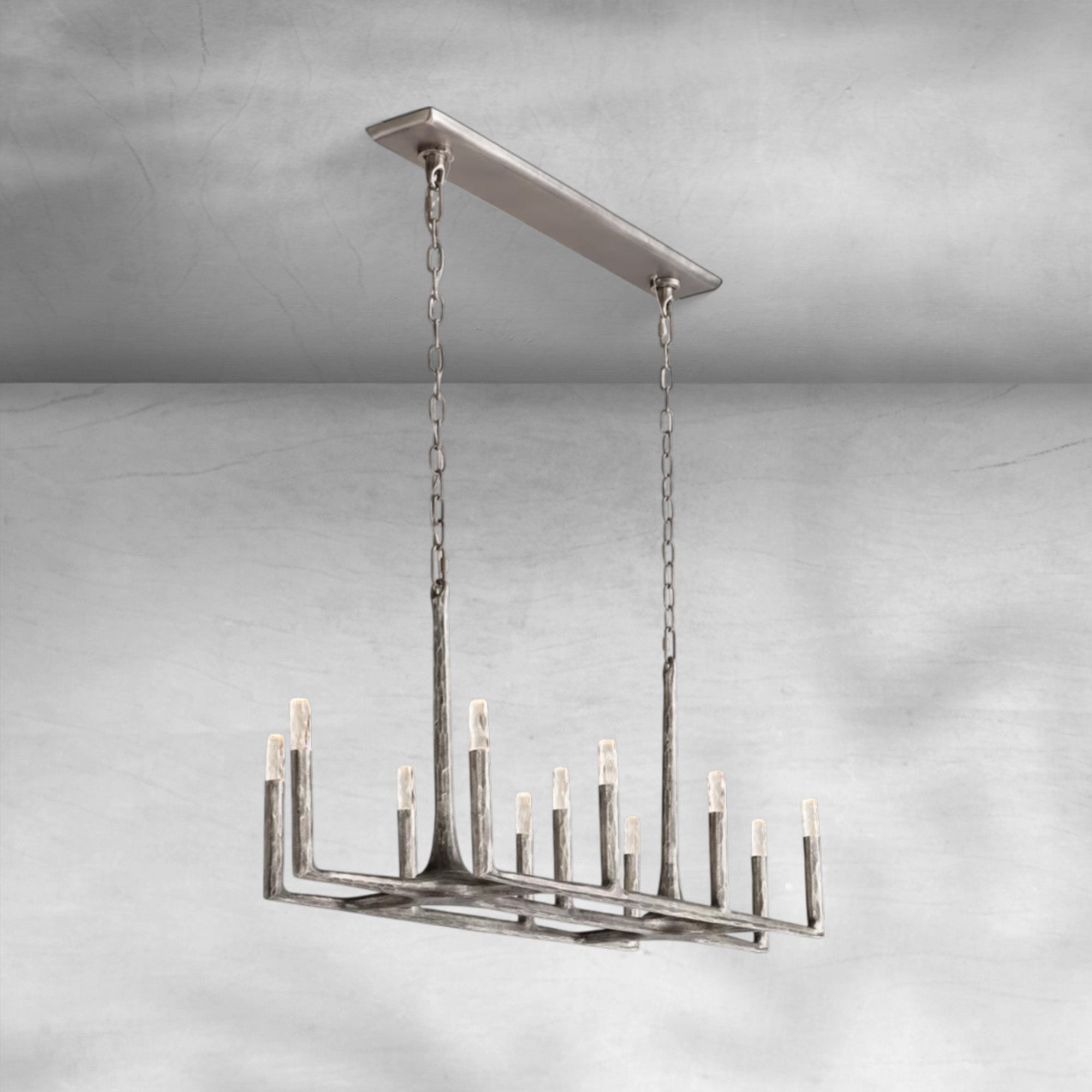 Thaddeas Forged Linear Chandelier 54" 72" 96"