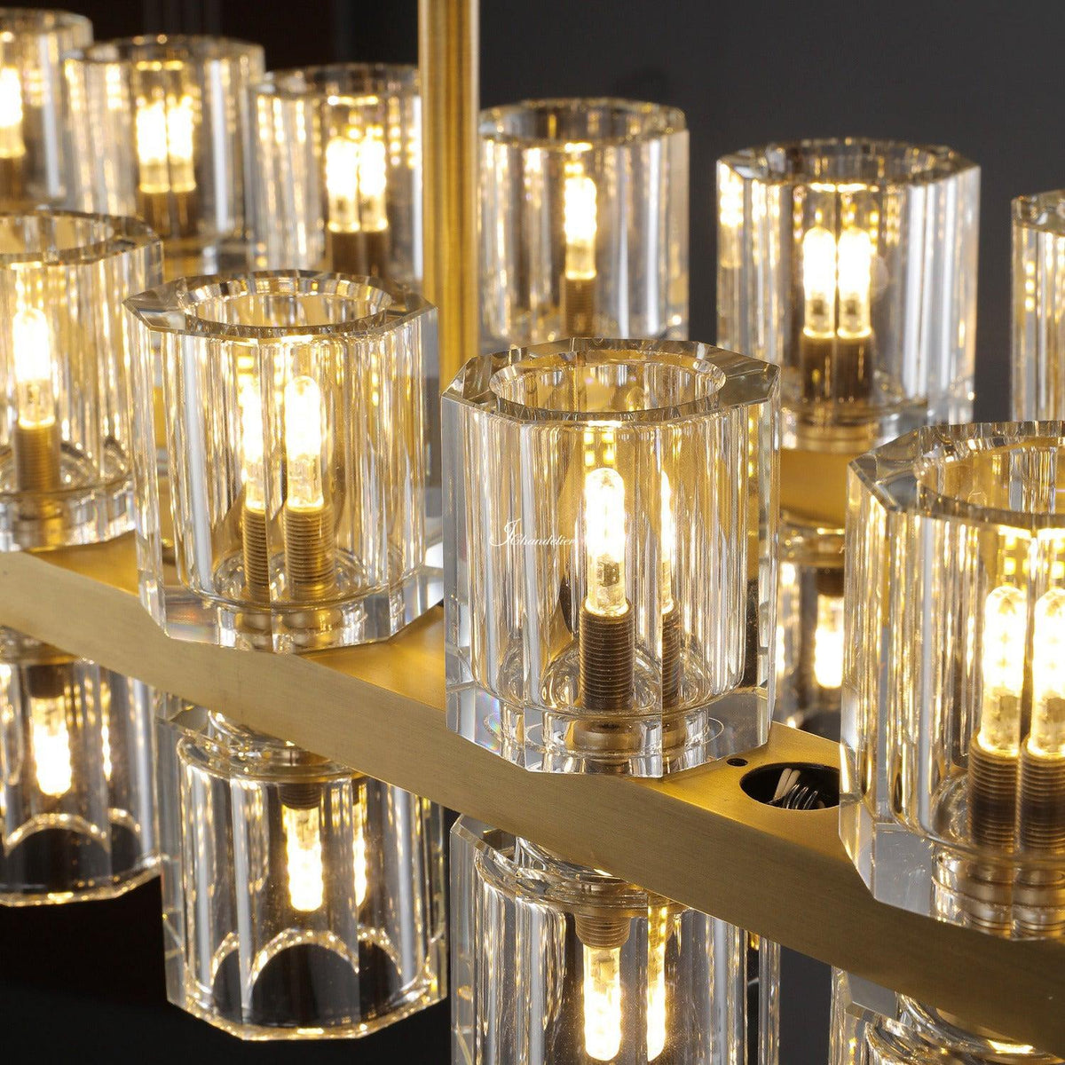 Auraline Crystal Rectangular Chandelier 72"