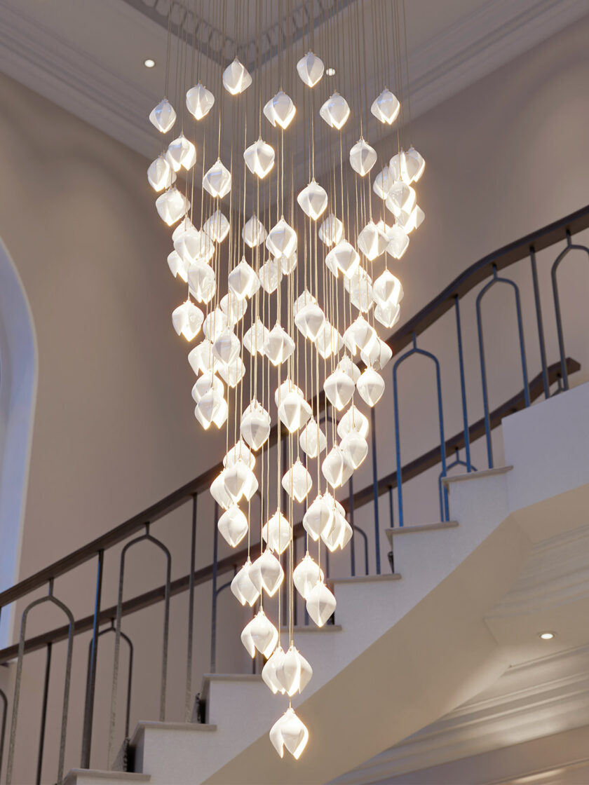 Grand Nordic Magnolia Blossom Ceramic Pendant Chandelier Chandeliers Kevinstudiolives