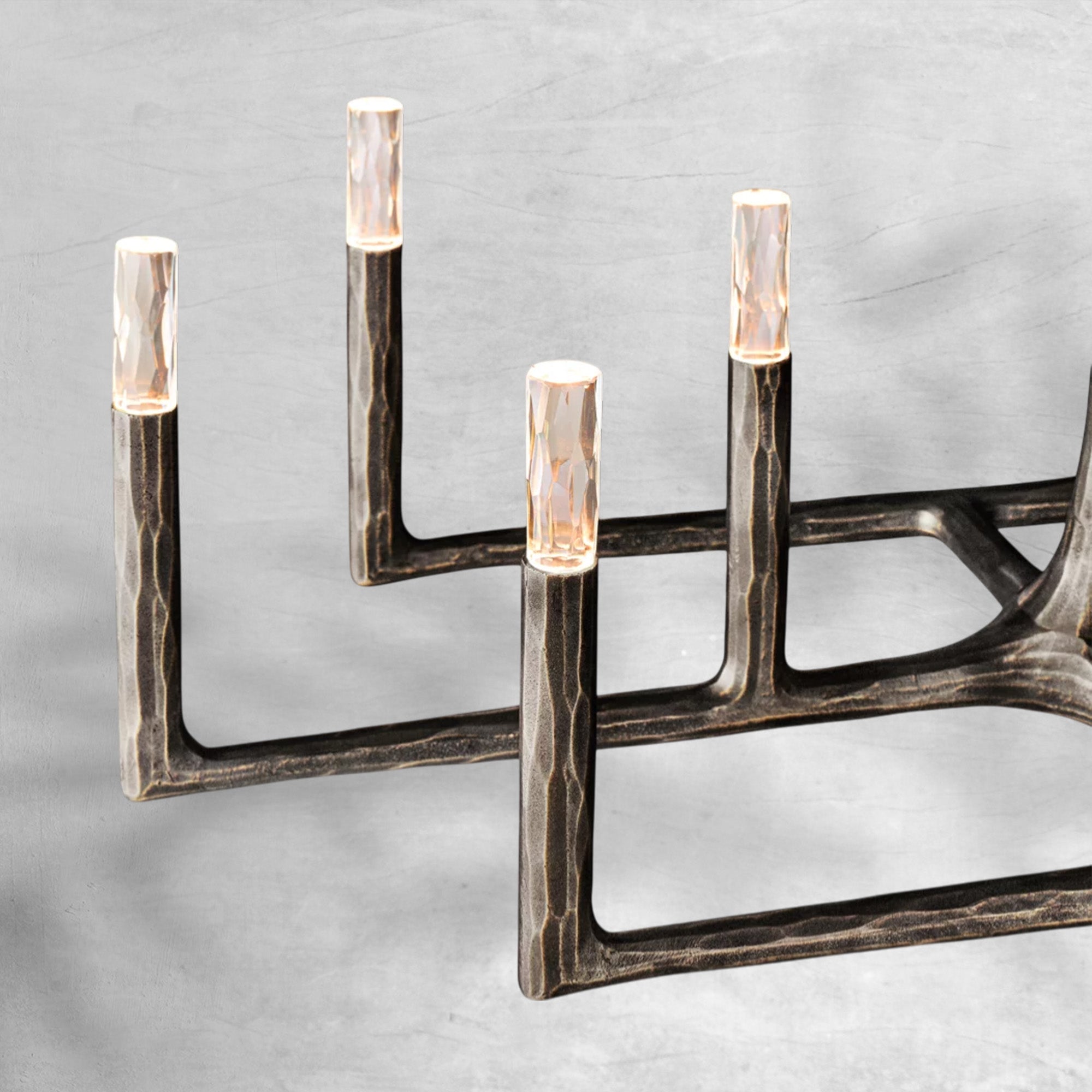 Thaddeas Forged Linear Chandelier 54" 72" 96"