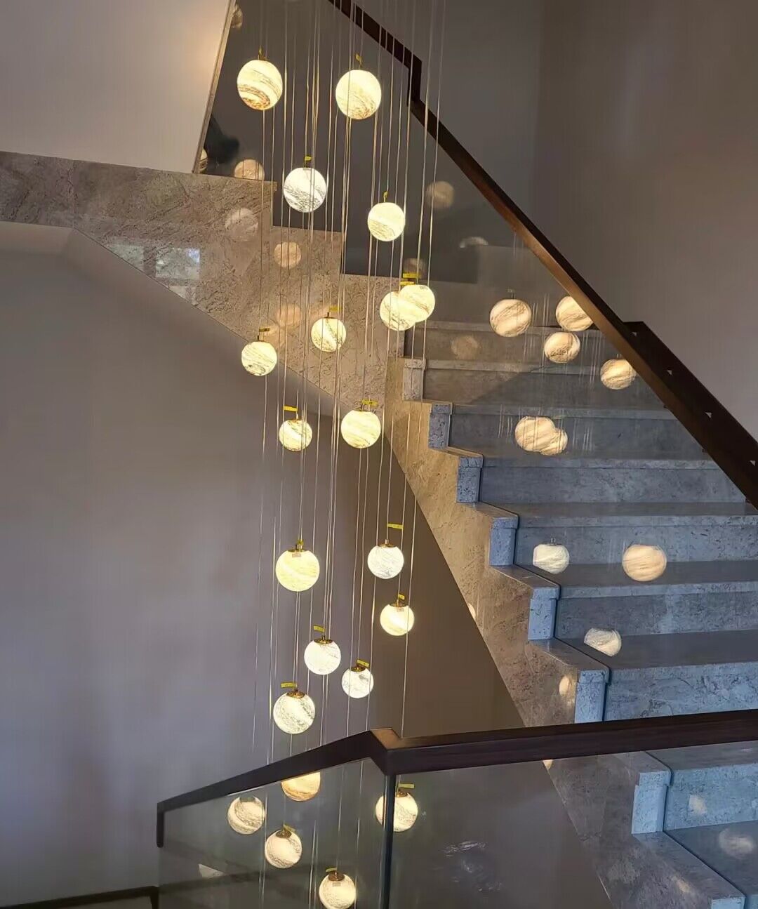 Nordic Planet Creative Long Pendant Chandelier For Staircase/Foyer/High-ceiling Hallway