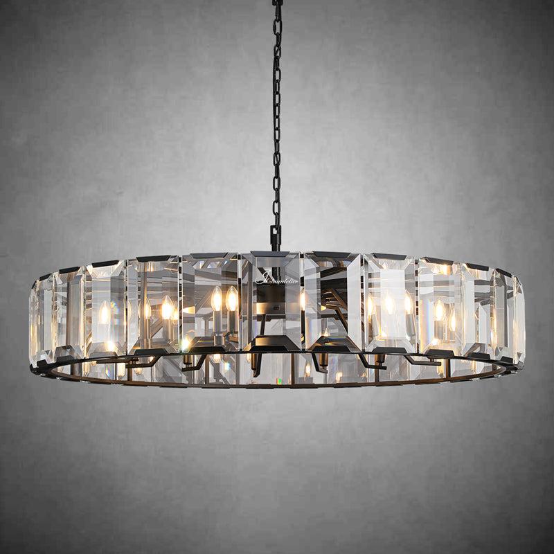 Harlew Crystal Round Chandelier 43"