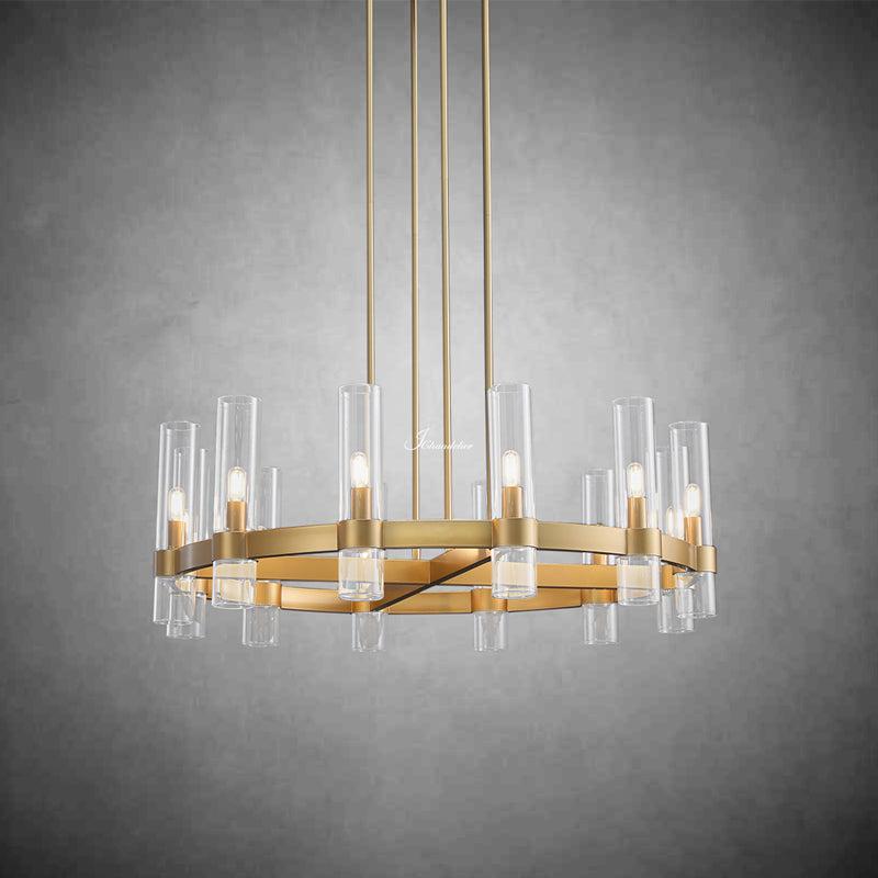 Lavelle Round Blown Glass Chandelier 36"