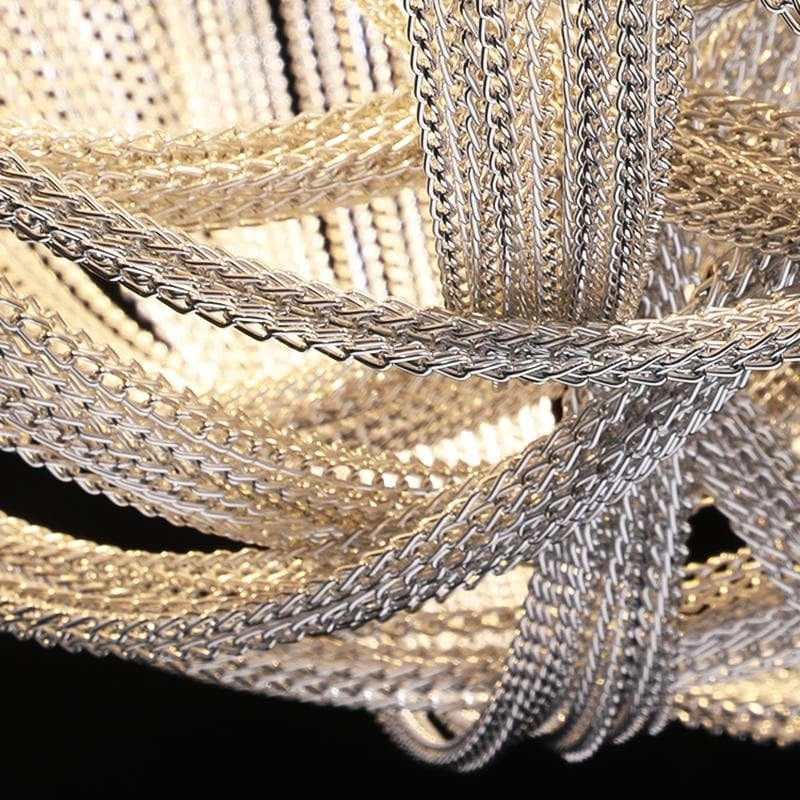 JC Liz Luxury Plated Aluminum Chain Chandelier Diameter