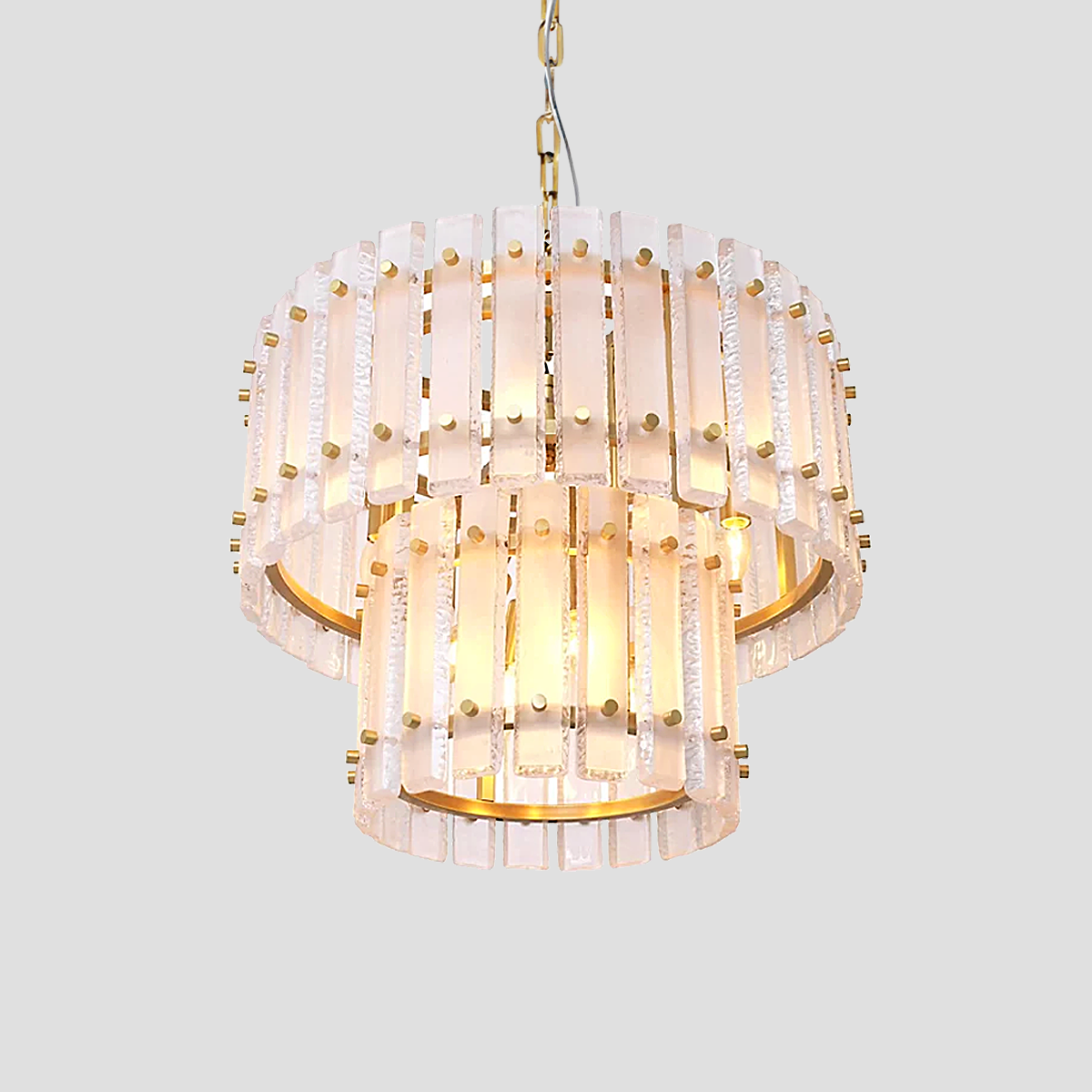 Bethel 2-Tier Glass Chandelier for All Rooms 23"