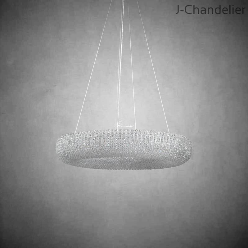 JC Halo Crystal Round Chandelier 32", 41", 60"