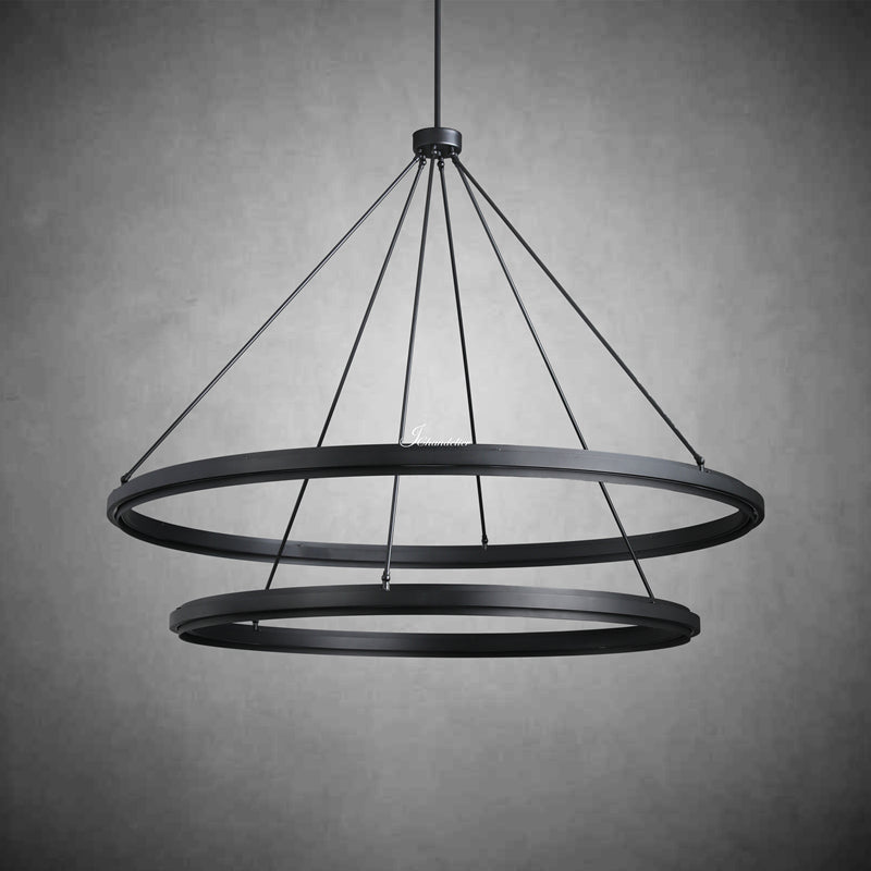 Peral Two-Tier Round Chandelier 60"