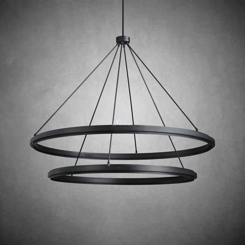 Peral Two-Tier Round Chandelier 60"