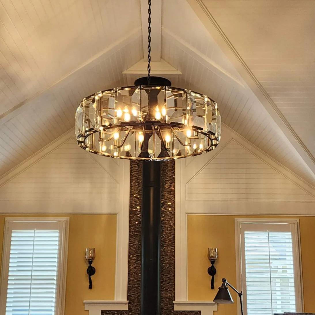 Harlew Crystal Round Chandelier 31"