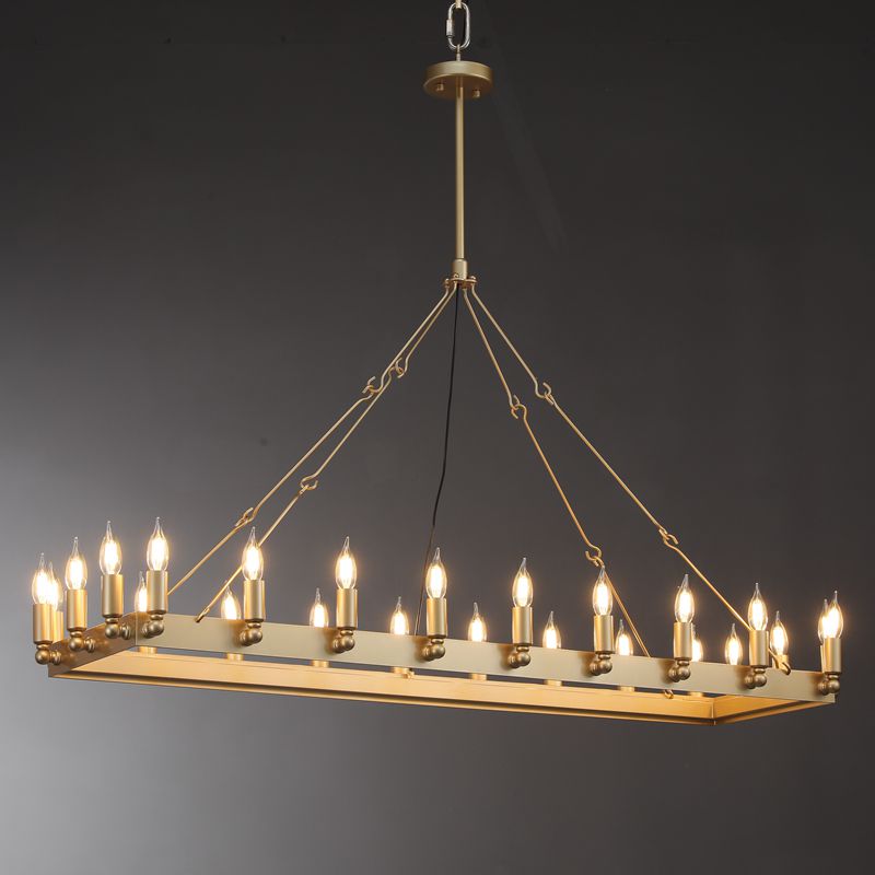Camina Vintage Candelabra Rectangular Chandelier