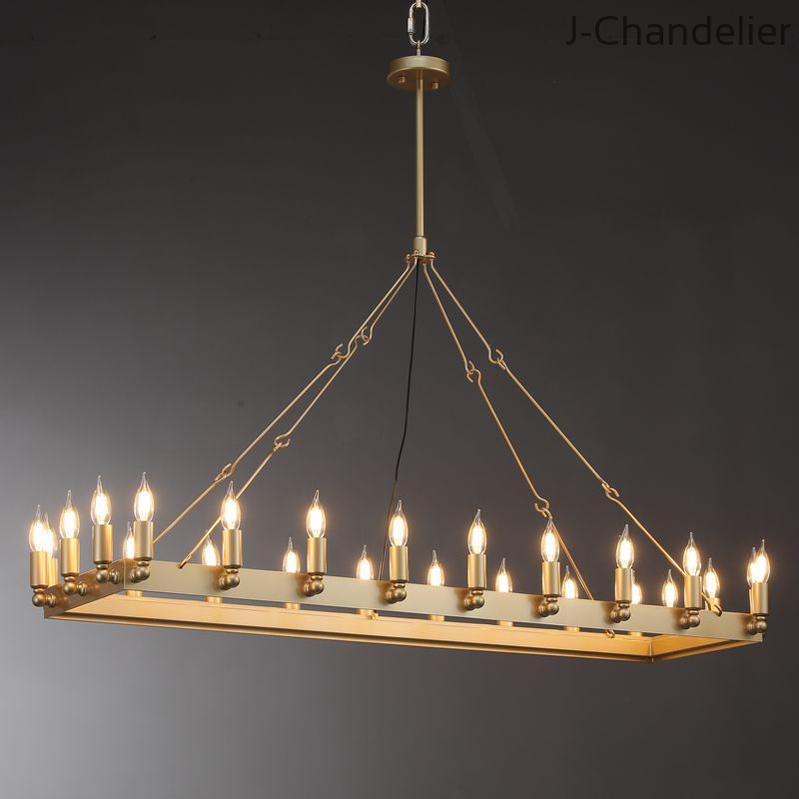 Camina Vintage Candelabra Rectangular Chandelier