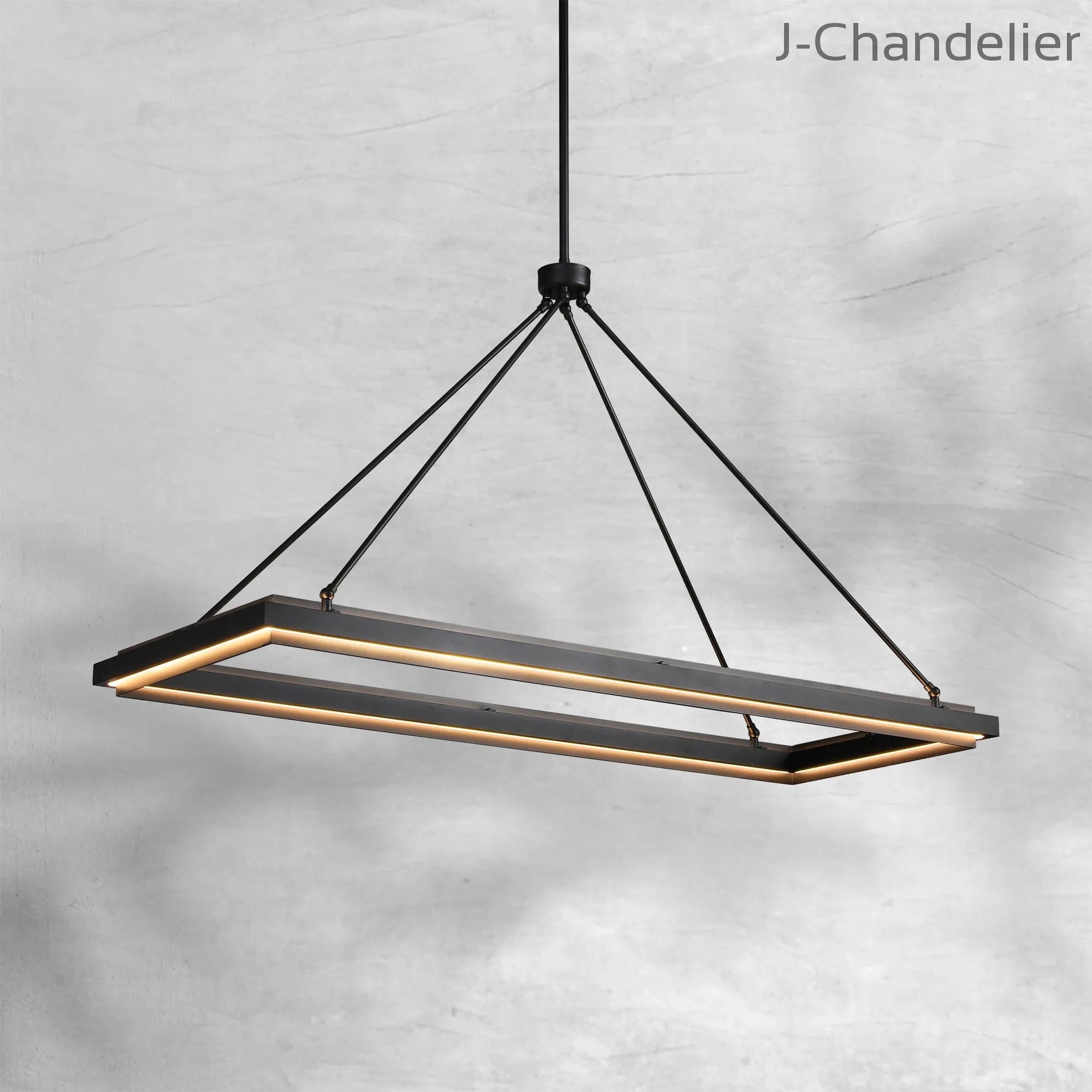 Peral Rectangular Chandelier 48" 62“